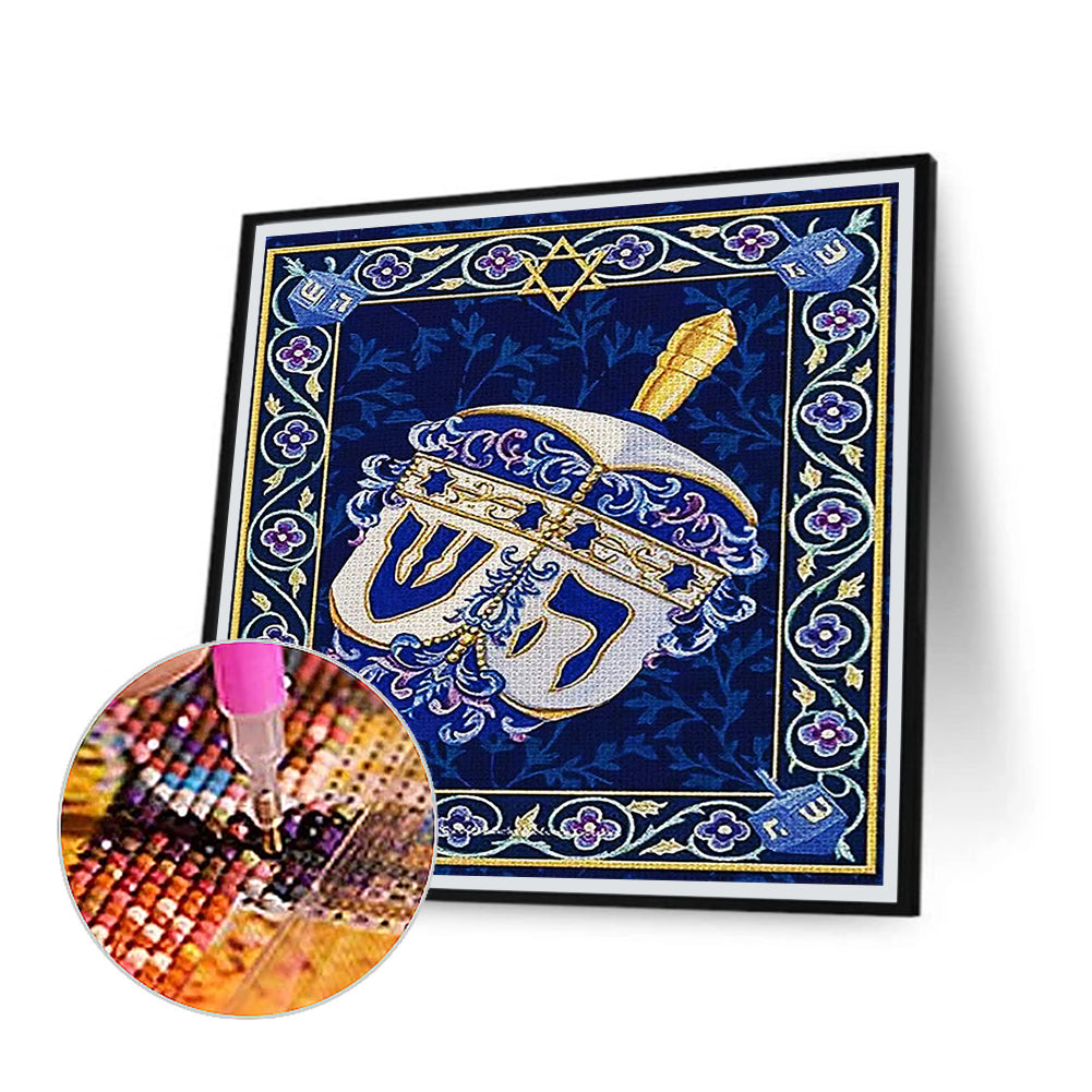 Blue Abstract Pattern - Full Round Drill Diamond Painting 30*30CM