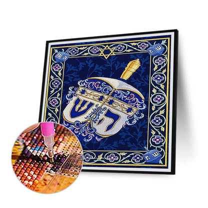 Blue Abstract Pattern - Full Round Drill Diamond Painting 30*30CM