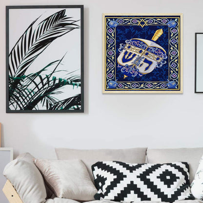 Blue Abstract Pattern - Full Round Drill Diamond Painting 30*30CM
