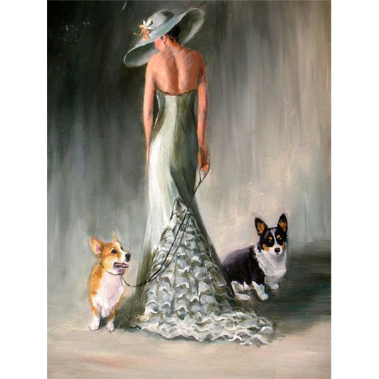 Lady - Full Round Drill Diamond Painting 40*50CM