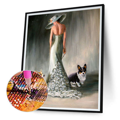 Lady - Full Round Drill Diamond Painting 40*50CM