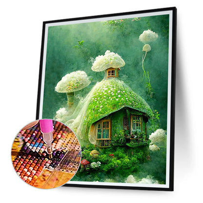 Mushroom Hut - Full Round Drill Diamond Painting 40*50CM