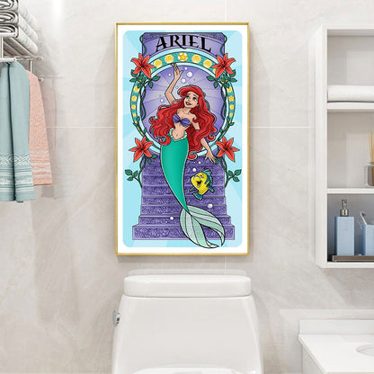 Mermaid Ariel - Full Round Drill Diamond Painting 40*70CM