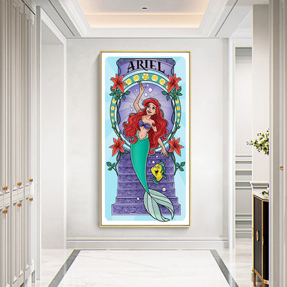 Mermaid Ariel - Full Round Drill Diamond Painting 40*70CM
