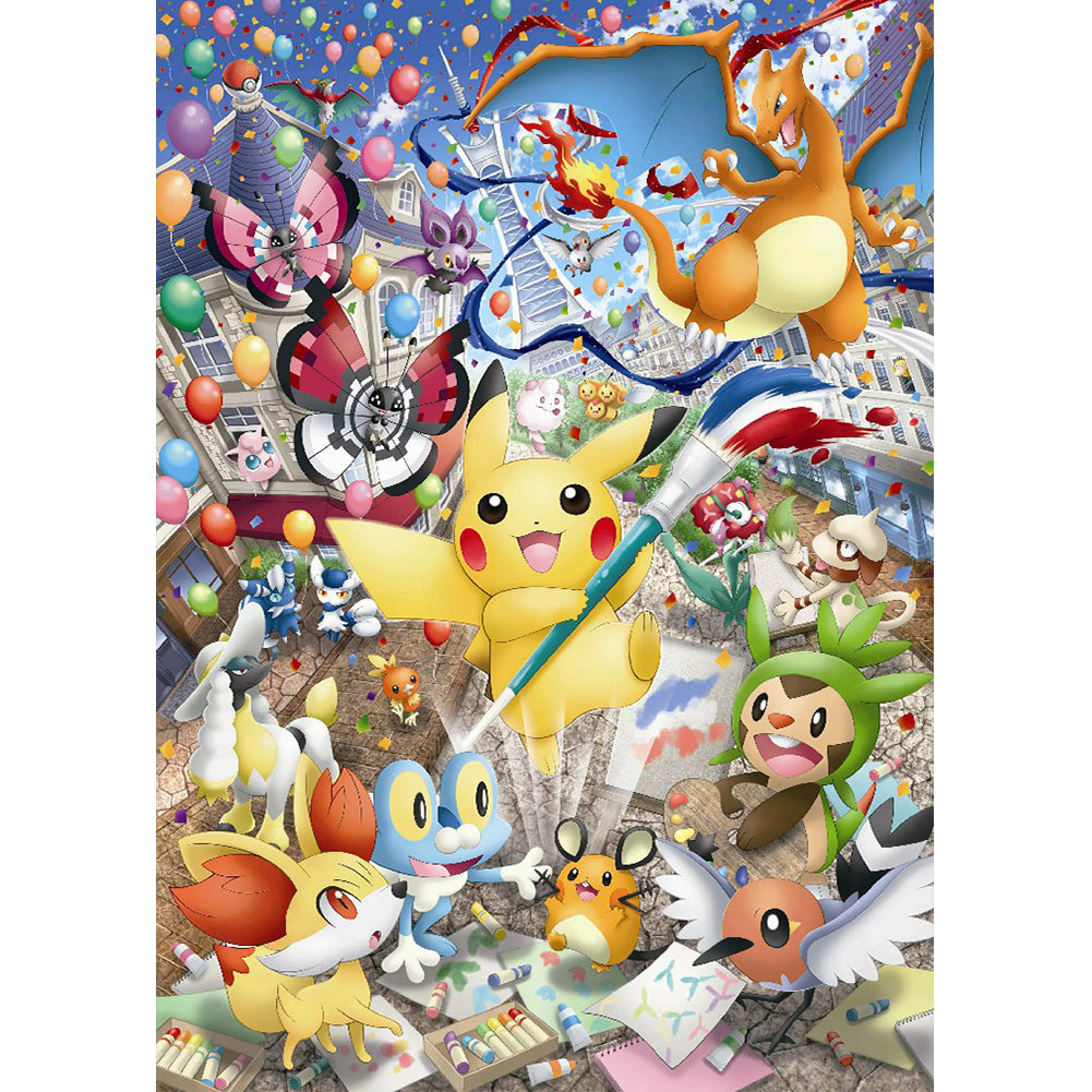 Evolution Pokemon Series - Full Round Drill Diamond Painting 40*50CM