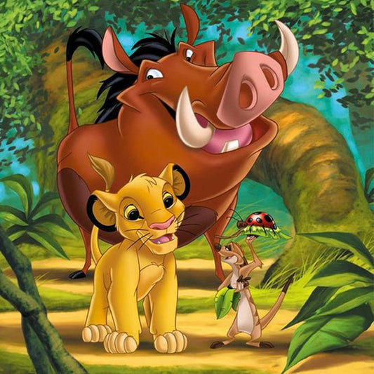 The Adventures Of Pumbaa Timman - Full Round Drill Diamond Painting 50*50CM