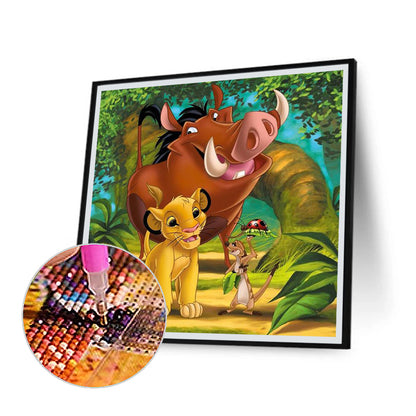 The Adventures Of Pumbaa Timman - Full Round Drill Diamond Painting 50*50CM