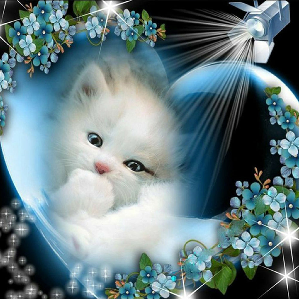 Love Kitten - Full Round Drill Diamond Painting 40*40CM