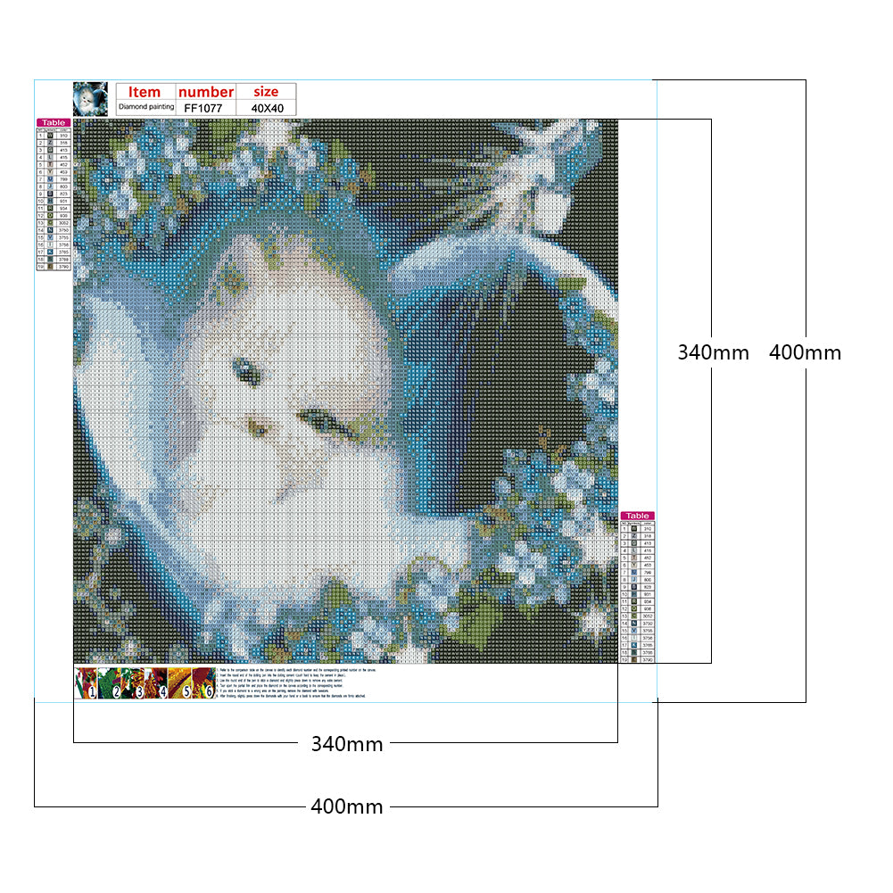 Love Kitten - Full Round Drill Diamond Painting 40*40CM