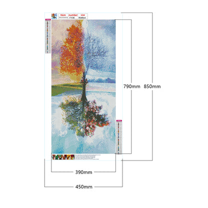 Spring Summer Autumn Winter Tree - Full Square Drill Diamond Painting 45*85CM