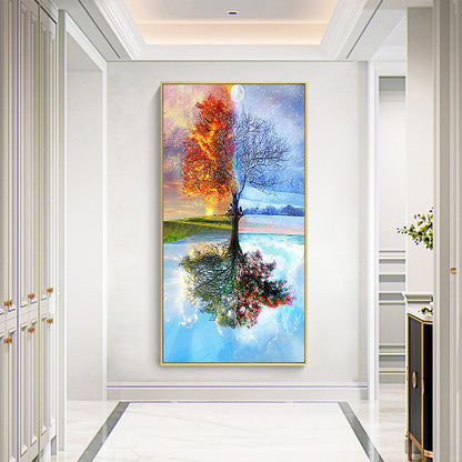 Spring Summer Autumn Winter Tree - Full Square Drill Diamond Painting 45*85CM