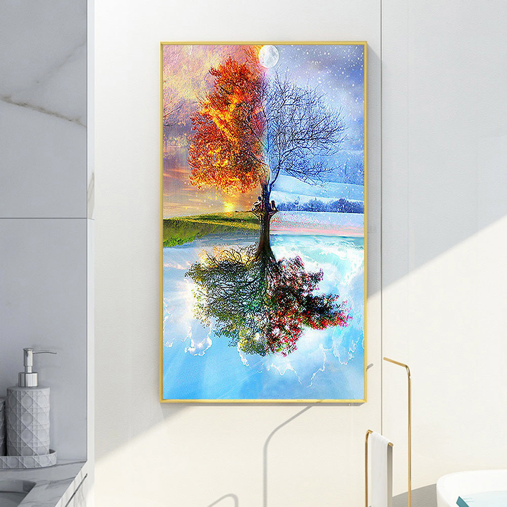 Spring Summer Autumn Winter Tree - Full Square Drill Diamond Painting 45*85CM