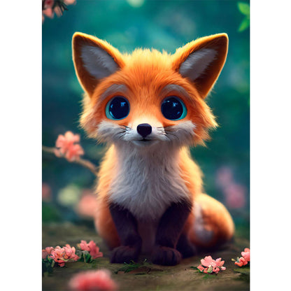 Cute Little Fox - Full Round Drill Diamond Painting 30*40CM