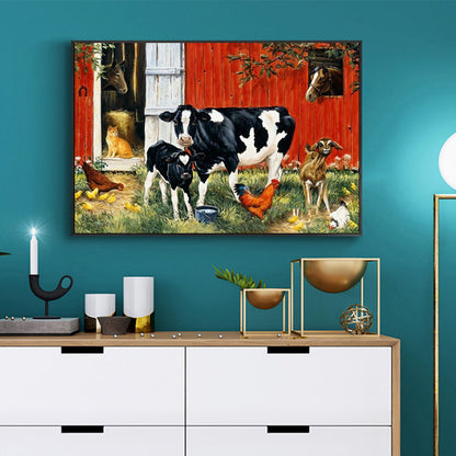 Farm Cow - Full Round Drill Diamond Painting 50*40CM