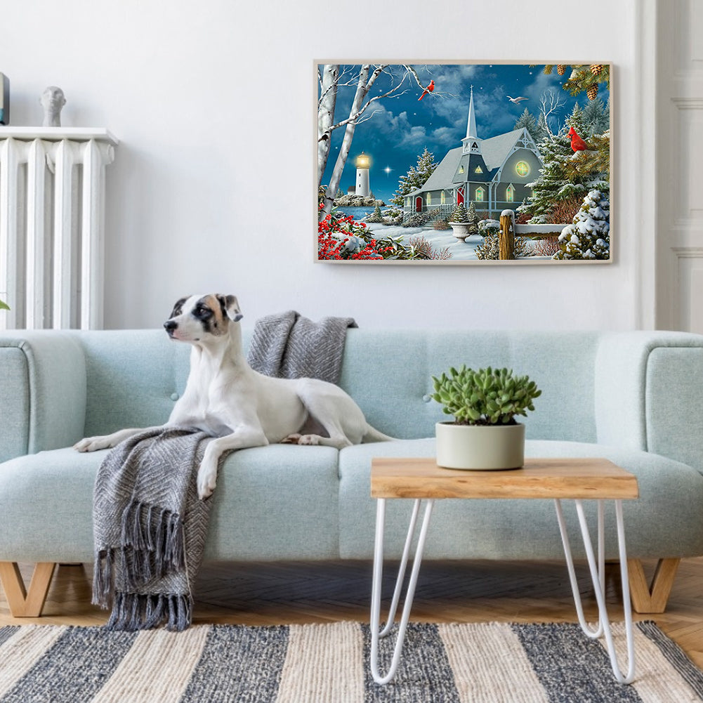 Beach House - Full Square Drill Diamond Painting 40*30CM