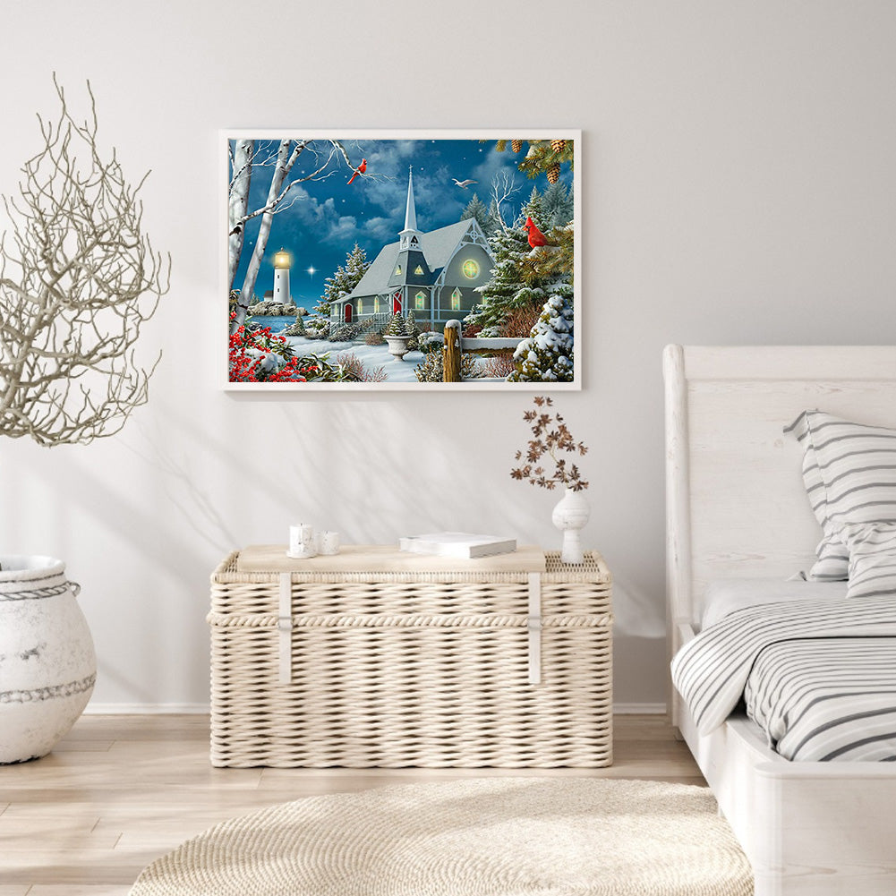 Beach House - Full Square Drill Diamond Painting 40*30CM