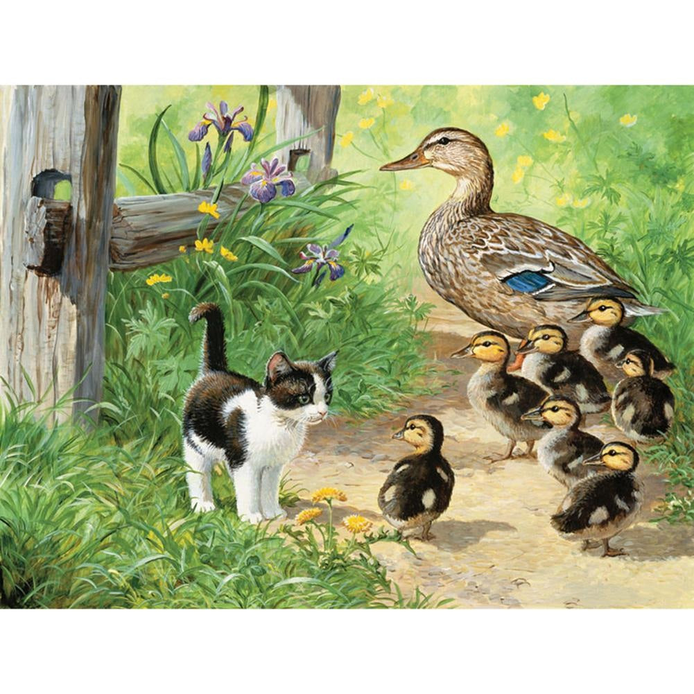 Flock Of Ducks - Full Round Drill Diamond Painting 50*40CM