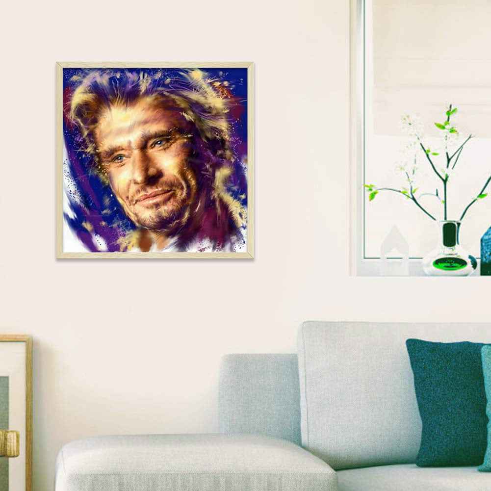 Rock Singer Johnny - Full Round Drill Diamond Painting 30*30CM