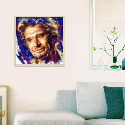 Rock Singer Johnny - Full Round Drill Diamond Painting 30*30CM