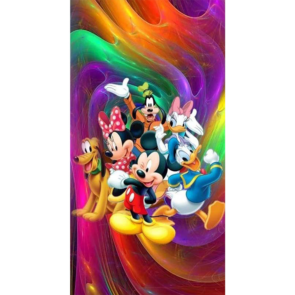 Disney Mickey Minnie Donald Duck - Full Round Drill Diamond Painting 40*70CM