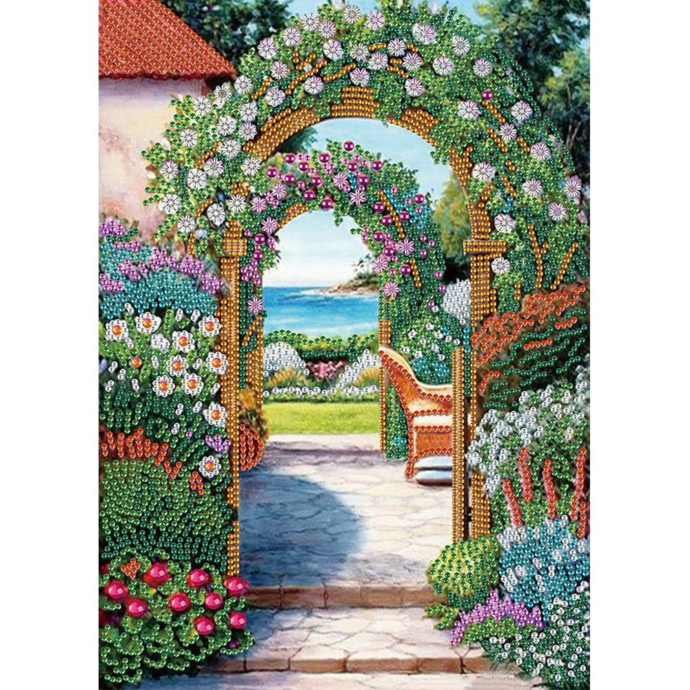 Garden - Special Shaped Drill Diamond Painting 30*40CM