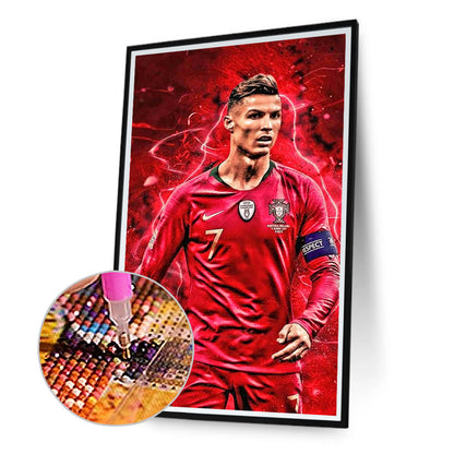 Portuguese Football Player Ronaldo - Full Round Drill Diamond Painting 30*50CM