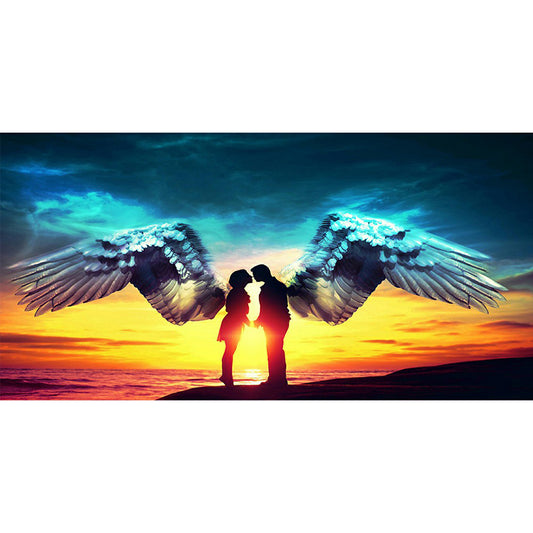 Angel Couple - Full Square Drill Diamond Painting 85*45CM