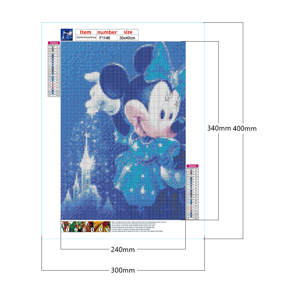 Disney Minnie - Full Square Drill Diamond Painting 30*40CM