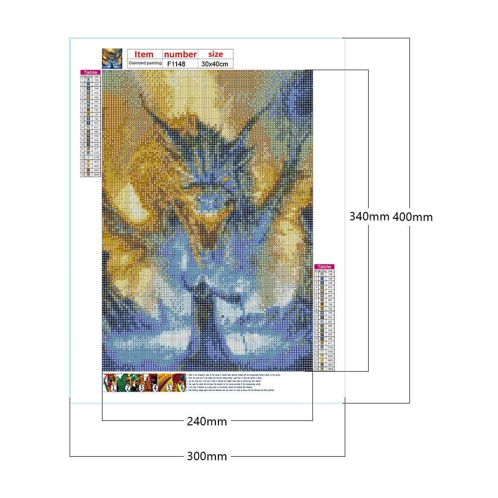 Ferocious Pterosaur - Full Square Drill Diamond Painting 30*40CM