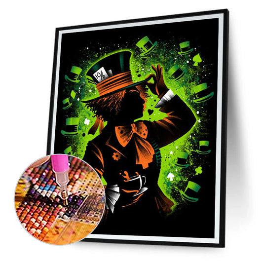Alice In Wonderland Mad Hatter - Full Square Drill Diamond Painting 30*40CM