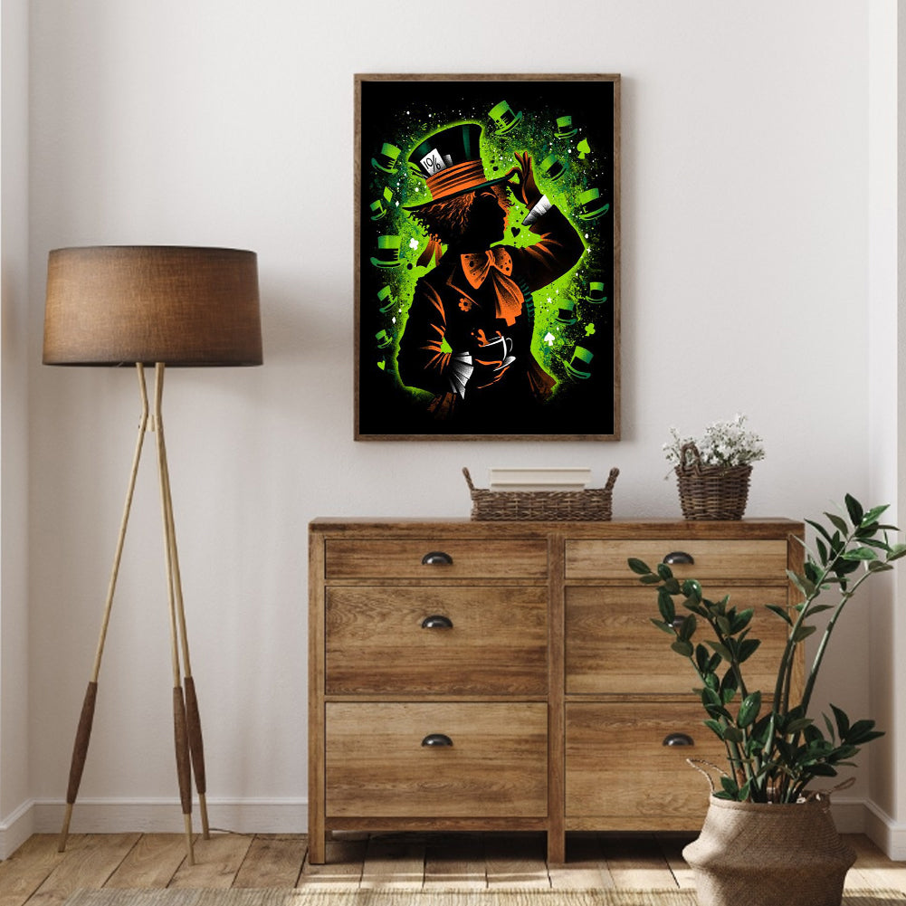 Alice In Wonderland Mad Hatter - Full Square Drill Diamond Painting 30*40CM