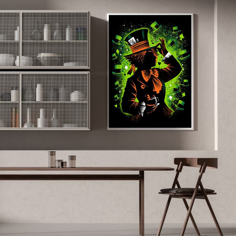 Alice In Wonderland Mad Hatter - Full Square Drill Diamond Painting 30*40CM