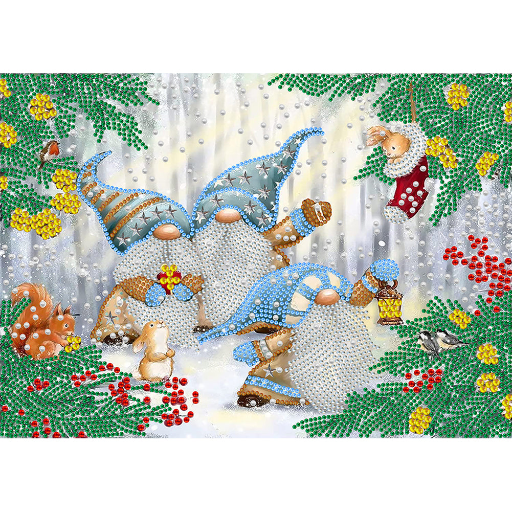 Goblins Playing In The Snow - Special Shaped Drill Diamond Painting 40*30CM