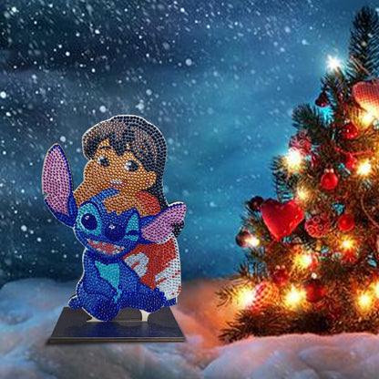 DIY Desk Diamonds Mosaic Ornament Art Crafts Wooden Single Sided Home Decoration