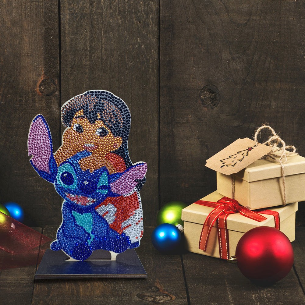 DIY Desk Diamonds Mosaic Ornament Art Crafts Wooden Single Sided Home Decoration