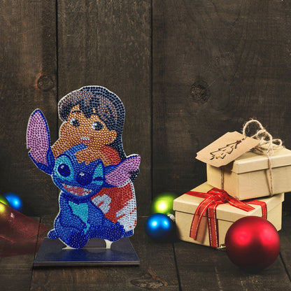 DIY Desk Diamonds Mosaic Ornament Art Crafts Wooden Single Sided Home Decoration