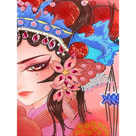 Opera Woman - Special Shaped Drill Diamond Painting 30*40CM