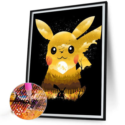 Pikachu Silhouette - Full Square Drill Diamond Painting 40*50CM