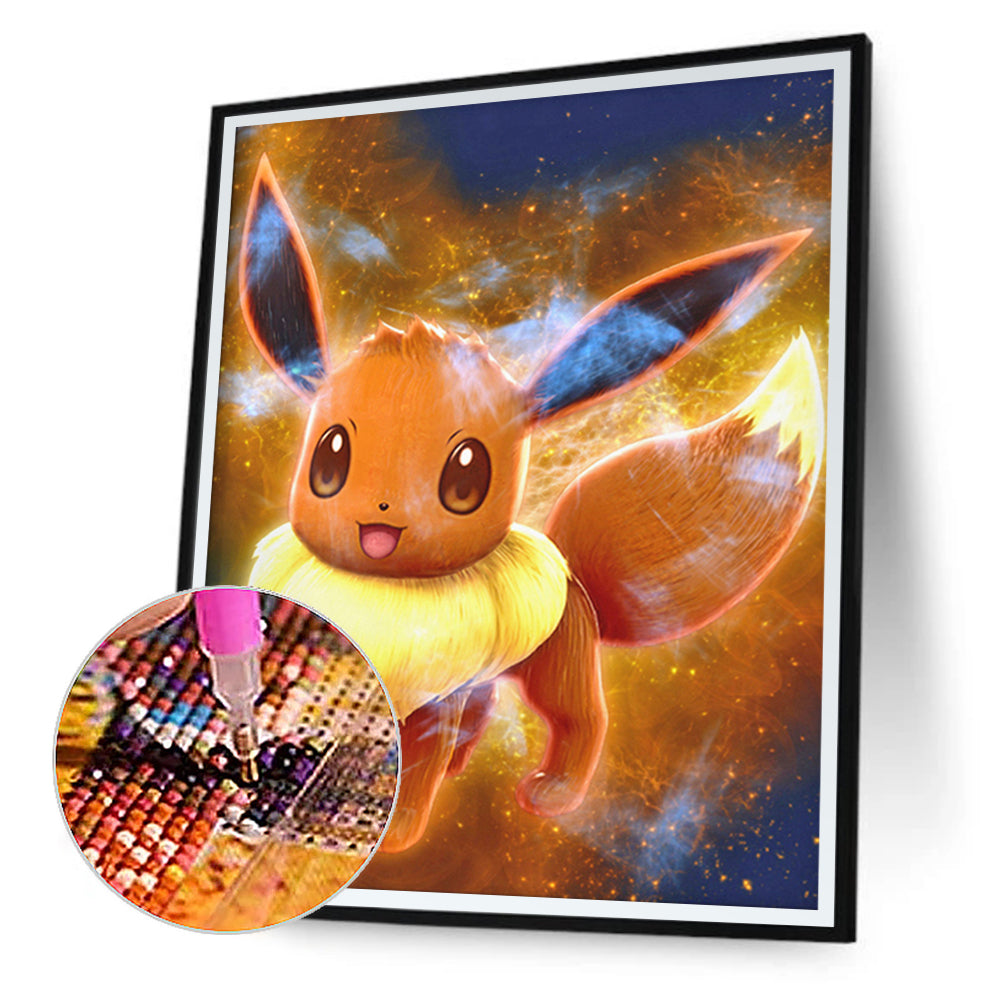 Pokemon Eevee - Full Round Drill Diamond Painting 30*40CM