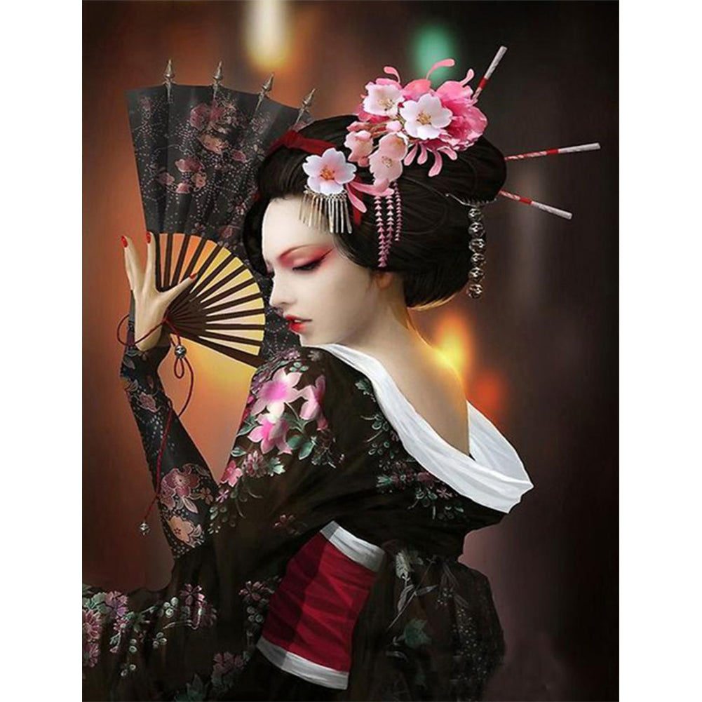 Japanese Geisha - Full Round Drill Diamond Painting 40*50CM