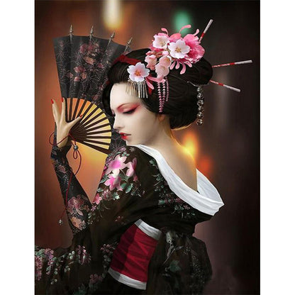 Japanese Geisha - Full Round Drill Diamond Painting 40*50CM