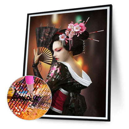 Japanese Geisha - Full Round Drill Diamond Painting 40*50CM