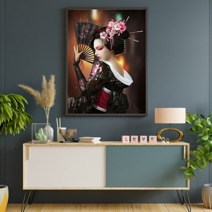 Japanese Geisha - Full Round Drill Diamond Painting 40*50CM