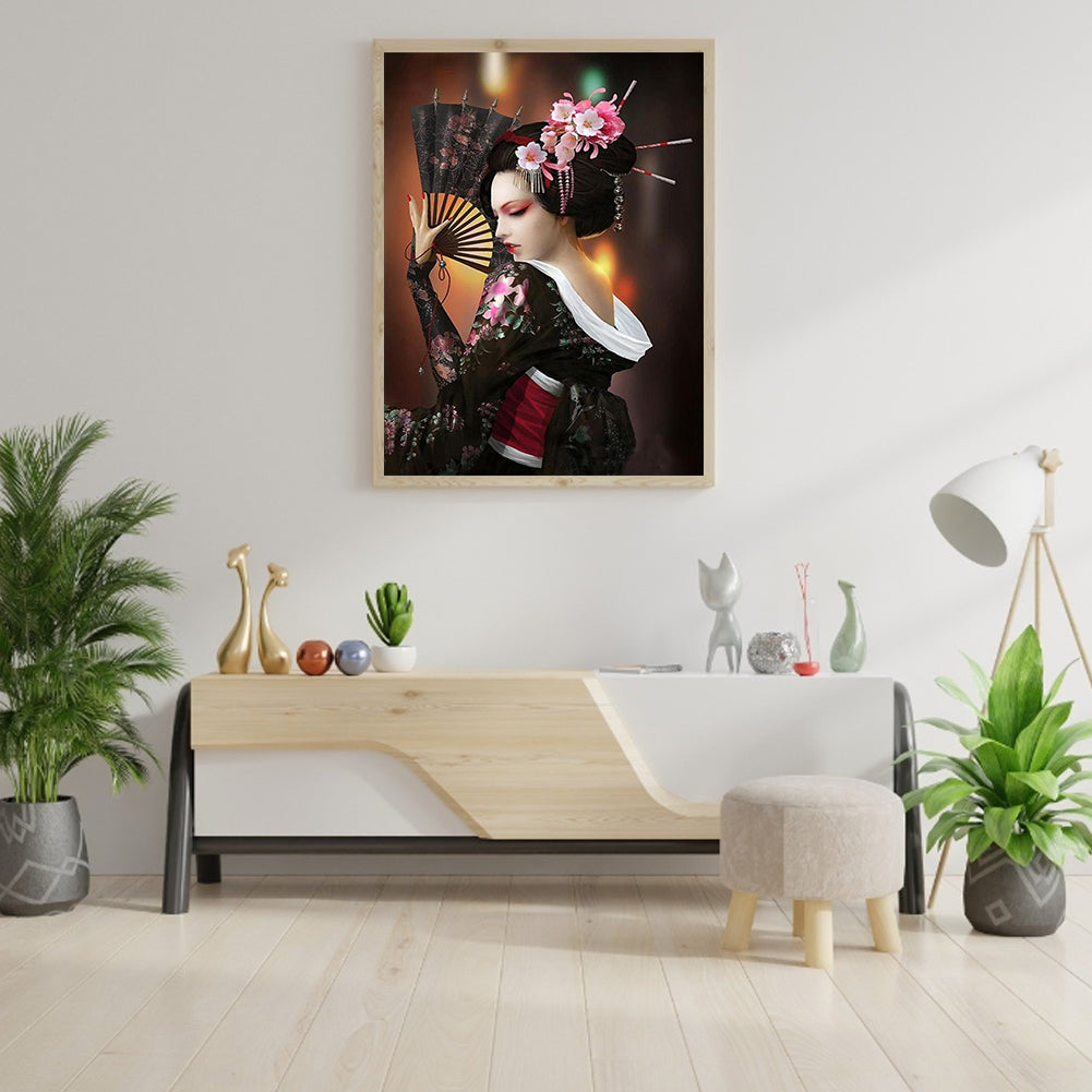 Japanese Geisha - Full Round Drill Diamond Painting 40*50CM