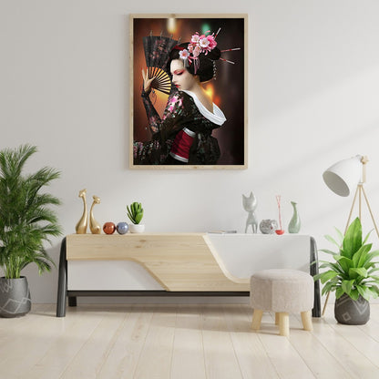 Japanese Geisha - Full Round Drill Diamond Painting 40*50CM