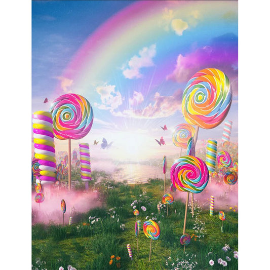 Rainbow Lollipop - Full Round Drill Diamond Painting 30*40CM
