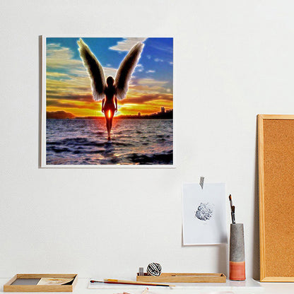 Sunset Angel - Full Round Drill Diamond Painting 45*45CM