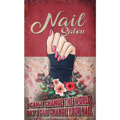 Calligraphy And Painting Pink Nails - Full Round Drill Diamond Painting 40*60CM