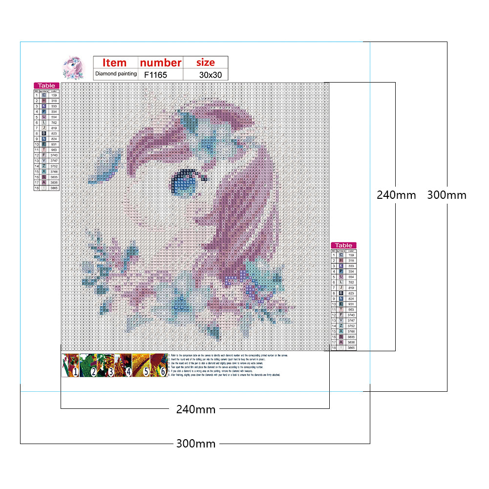 Unicorn - Full Square Drill Diamond Painting 30*30CM