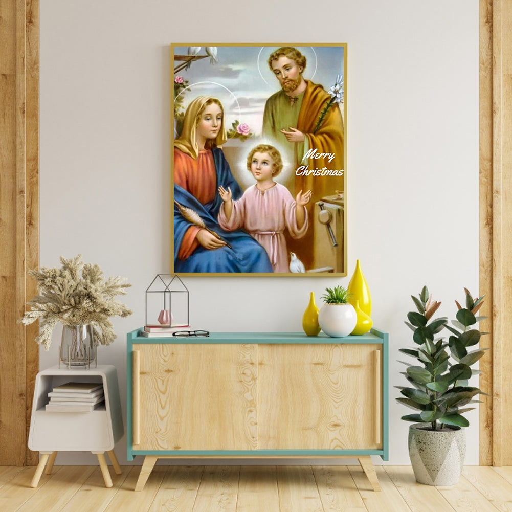 Jesus Mary And Joseph - Full Round Drill Diamond Painting 40*50CM